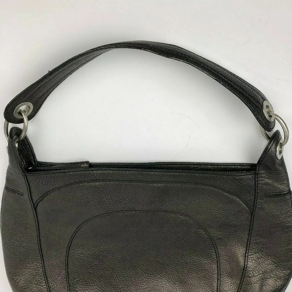 BANANAREPUBLIC Pebble Leather ShoulderBag Gunmetal - Picture 8 of 8